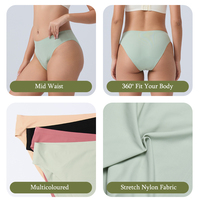 Lynmiss, ropa interior sin costuras para el período, calzones menstruales a prueba de fugas, bragas menstruales suaves sin PFAS para mujer