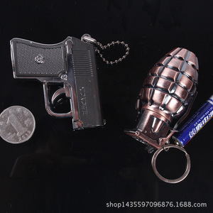 ไฟฉายขนาดเล็กแบบรูปทรงระเบิดมือ ไฟ LED อินฟราเรด พวงกุญแจแบบพกพา ไฟสำหรับตั้งแคมป์ ใช้แบตเตอรี่ - Product Image 2