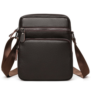 Bolso Bandolera de Cuero PU, Bolsos de Mensajero de Cuero para Tablet de 9.7 Pulgadas, Bolso Cruzado de Cuero para Hombre - Product Image 1