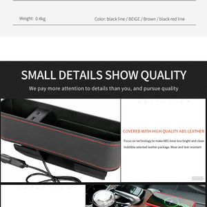 Universal Rechargeable Car <strong>Seat</strong> Side Organizer <strong>Storage</strong> Box Gap Filler for Car <strong>Seats</strong> - Product Image 4