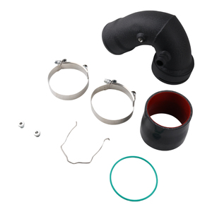 Tuyau de suralimentation latéral froid en aluminium (J-Pipe) pour moteur BMW S55 |   F80 M3, F82 M4, F87 M2 Competition 2015-2019 ICP048-BK - Product Image 1