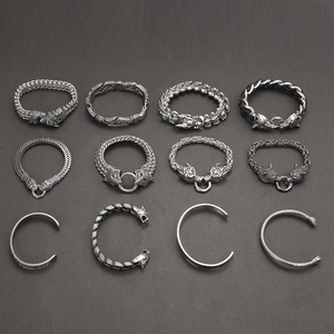 Bracciale in pelle fatto a mano con gioielli pagani nordici bracciale con perline vichinghe bracciale con gioielli vichinghi - Product Image 2