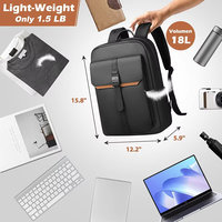 Mochila Ligera para Portátil de 15 Pulgadas con Logotipo Personalizado para Hombre, Mochila de Gran Capacidad para Viajes de Negocios, Mochila Moderna para Estudiantes Universitarios