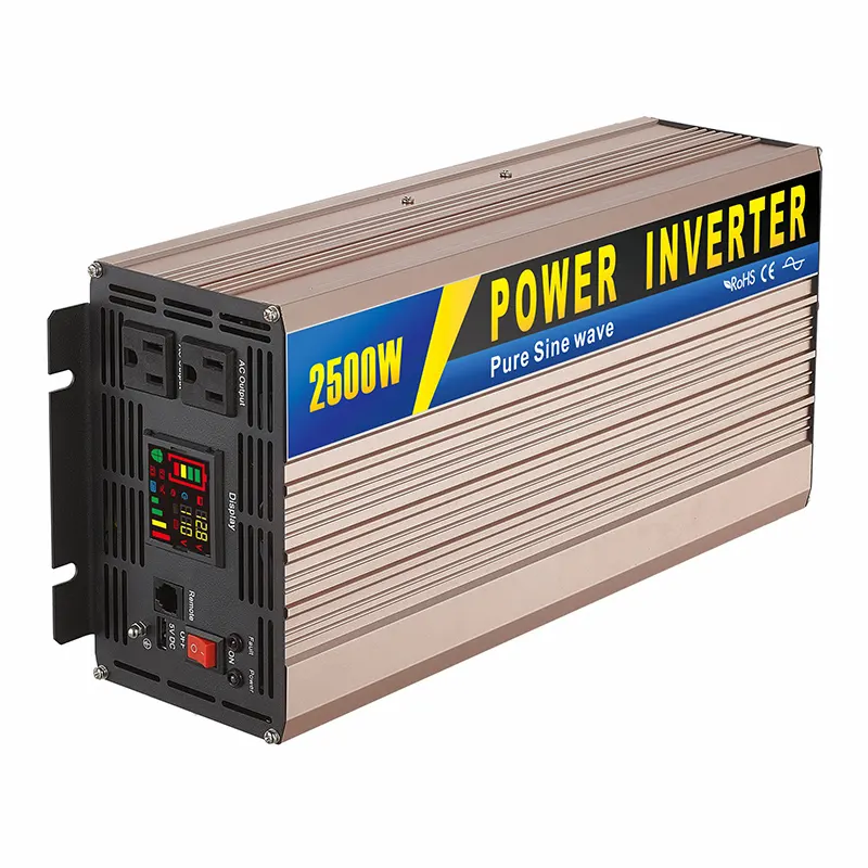 2500 w 12v 24v 36v 48v dc ל-ac 110v 220v 230v 240v 2500 ואט טהור גל סינוס כוח מהפך רכב חילוף המרה