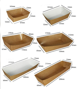 Box Food Food Factory Customized Printing Disposable Kraft Paper Boat Box Hot Dog Food Fries Tray Snack Carton Barbecue Boxes