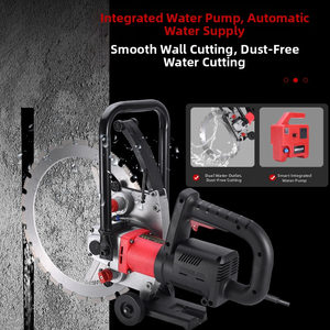 Scie à anneau électrique robuste pour béton avec moteur sans balais, refroidie par eau, avec lame diamantée pour travaux de démolition de murs - Product Image 2