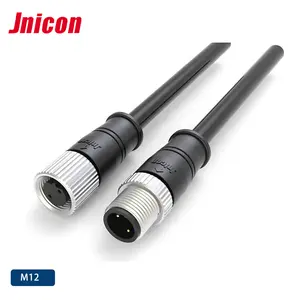 Jnicon M12 قابس موصل مضاد للمياه 5 دبوس IP67 لشريط الإضاءة LED والشاشة