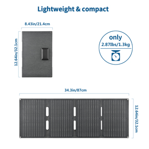 Tùy chỉnh 40W di động tích hợp etfe Cán có thể gập lại bảng điều khiển năng lượng mặt trời Monocrystalline silicon USB-A qc24w Loại-C pd30w sạc - Product Image 5