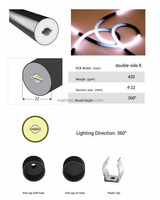 Manchon en silicone noir co-extrudé à émission latérale pour bande LED, série diffuseur en silicone pour éclairage LED
