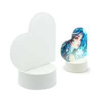 Lampe de table en acrylique à transfert thermique par sublimation, lampe de chevet à sublimation, veilleuse à motif DIY