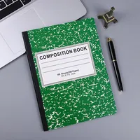 Cahier de composition en cuir A4 Cahier d'exercices scolaires taille personnalisée A5 Cahier de composition d'exercices noir et blanc
