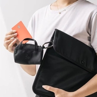 Dompet Koin Mini Multifungsi untuk AirPods Pro, Dompet Earphone, Tas Penyimpanan Kartu Kecil, Clutch Harian dengan Ritsleting Pendek