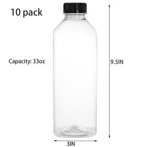 Original PLA RPET Beverage <b>Bottle</b> 60ml 120ml 250ml 350ml 500ml 1000ml Square <b>Plastic</b> <b>Juice</b> <b>Bottle</b> - Product Image 3