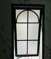 Ventanas Abatibles Modernas de Aleación de Aluminio con Vidrio Templado, Estilo Elegante con Rejilla Lateral Exterior