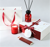 Lot de bougies parfumées en cire de soja pour Noël, aromathérapie, cadeau de fête, étiquette personnalisée en gros pour Noël, Diwali, Ramadan, bars