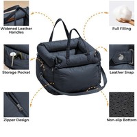 Siège de voiture imperméable pour chien, siège rehausseur écologique pour animaux de compagnie, coussin de voyage lavable pour chiens de petite et moyenne taille