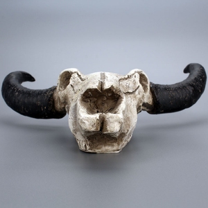 Taureau vache crâne tête taureau résine artisanat <span class=keywords><strong>Bison</strong></span> squelette tête tête d'animal tenture murale Statues pour la décoration d'halloween - Product Image 4