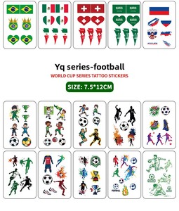 Pegatinas de Tatuajes Temporales con Transferencia de Agua, Diseño de Formas Geométricas para <span class=keywords><strong>Cara</strong></span>/Cuerpo Completo, Ideales para Competiciones Deportivas - Product Image 6