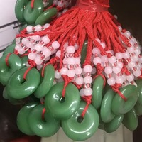 Nouveau Collier PFT ethnique bouddhiste à huit perles avec cordon rouge, boucle de sécurité, pendentif Guanyin Bouddha en imitation jade blanc, cadeau de la Foire du Temple