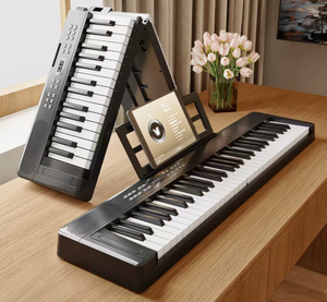 <span class=keywords><strong>Piano</strong></span> Electrónico Digital de 61 Teclas, Plegable, Multifuncional, Portátil, con Batería de Litio-Polímero, MIDI USB, para Niños y Adultos - Product Image 6