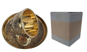 Handmade Engraved Brass Tea <b>Cup</b> and Saucer Vintage Gold Coffee <b>Cup</b> Traditional Decorative Drinkware Luxury Gift for Tea Lovers - Product Image 2