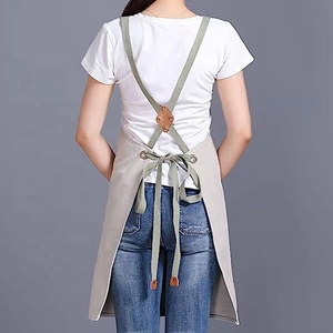 Nhiệm vụ nặng nề bông vải nhà bếp hoạt động Tạp dề biểu tượng tùy chỉnh treo cổ đầu bếp nấu ăn tạp dề với túi cho crafting BBQ vẽ - Product Image 4