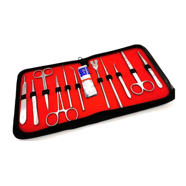Dissection Instrument Kit 22 Pcs Dissecting 11 Tools 11 Blades Stainless Steel Biology Anatomy Lab Student Medical Carrying Case