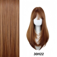 Nouvelle perruque synthétique longue de 26 pouces, lisse et dégradée, avec cuir chevelu simulé, bonnet en maille respirant et ajustable, idéale pour le quotidien et les fêtes, pour femmes