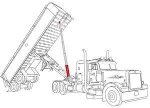 Cilindro de camión volquete de doble efecto barato de doble efecto Cilindro hidráulico telescópico frontal - Product Image 5