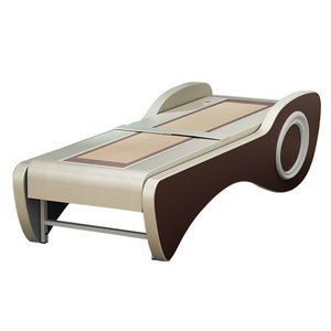 Massage <b>Bed</b> Infrared Physiotherapy Back Cervical Lumbar Massage Beige PU Leather <b>Sponge</b> Filling Living Room Use - Product Image 4