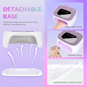 <b>Portable</b> 168W UV LED Nail Dryer with 4 Timer Modes 365/405nm Wavelengths Professional Use for Gel Nails at Home - Product Image 4