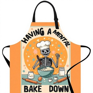 Delantal de Cocina y Repostería sin Mangas de Poliéster Tejido Estampado de Alta Calidad al por Mayor para Mujer y Hombre, 2 Bolsillos, 32x28 Pulgadas - Product Image 6