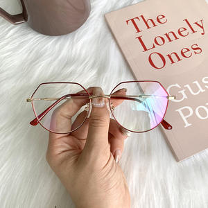 Me5 1983 Monturas de Gafas Metálicas Irregulares para Mujer, Montura Completa, Lentes con Protección UV y Anti Luz Azul, Diseño Moderno - Product Image 2