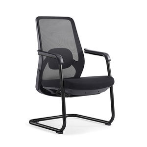 Chaise noire exécutive de bureau de visiteur de maille en plastique à extrémité élevé pour la salle de conférence - Product Image 1