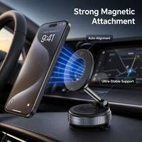 Penyangga Ponsel Mobil Magnetik Kuat N52 dari Aluminium Alloy, Perekat Vakum untuk Dashboard Truk dan Mobil, Grosir, OEM, Supplier Pabrik