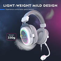 Fifine H6XW Gamer Auriculares 7,1 Auriculares Gamer USB Auriculares RGB Gaming Auriculares para PC