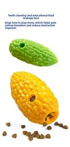 Juguetes Interactivos para Perros con Forma de Melón Amargo, Juguetes Masticables de Vegetales para Perros, Juguetes de TPR para Perros - Product Image 5