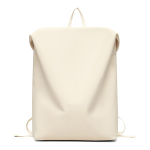 Minimalist Niche <b>Backpack</b> Men Lightweight Side Opening Laptop <b>Compartment</b> Off White Leisure Travel Shoulder Straps - Product Image 1
