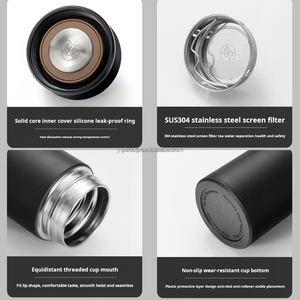 スマートウォーターボトルを飲むためのリマインダー付きのホット販売スマートダブルウォールステンレス鋼LED温度ディスプレイ - Product Image 2