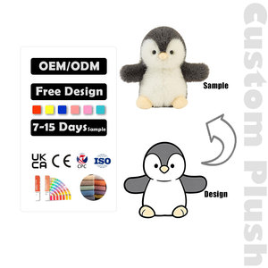 Peluche Personalizado de 15 cm, Súper Suave, Animal de Peluche, Delfín, Tortuga, <span class=keywords><strong>Pingüino</strong></span>, Relleno de Algodón PP, Forro de Malla, para Regalo de Cumpleaños - Product Image 1