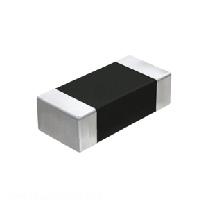 ตัวเก็บประจุเซรามิกแบบติดบนพื้นผิว MLCC ขนาด 1206 (3216 เมตริก) ยี่ห้อ Manufacturer Channel ความจุ 0.1 ไมโครฟารัด แรงดัน 50 โวลต์ X7R รุ่น UMJ316BB7104KL8T - Product Image 1