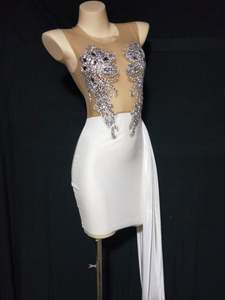 Ropa Dama Tank Top a Linha Vestidos <span class=keywords><strong>De</strong></span> Noite Ropa para Club Mujeres Stripper Trajes Dancewear Vendajes Vestido Sexy - Product Image 3