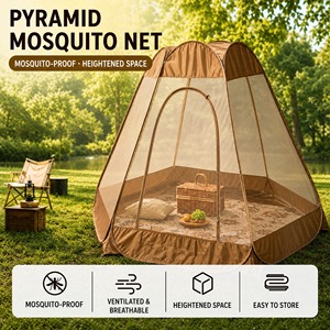 Pop <b>up</b> Mosquito Net Tent, 3-5 Second Quick <b>Open</b>, Fits 3 People Breathable Bug Proof, Custom Logo Low MOQ OEM, Dropshipping - Product Image 3