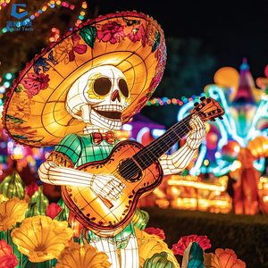 Sgfl298 ngoài trời công viên lễ hội trang trí đèn lồng Halloween sọ mô hình ánh sáng đèn lồng để bán - Product Image 3