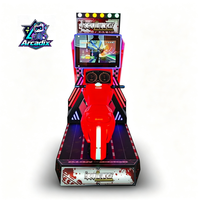 Machine de jeu de course de motos à monnayeur, simulateur de course moto, machine de jeu vidéo d'arcade avec distribution de tickets, à vendre