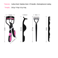 Ensemble d'outils de maquillage avec logo personnalisé, ensemble de recourbe-cils, kit de toilettage professionnel avec peigne à cils, séparateur de cils, applicateur, pince à épiler