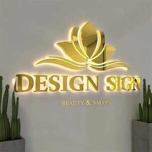 Cá nhân logo xây dựng trong Nhà Biển Báo kim loại Acrylic 3D Vàng thư quảng cáo ngoài trời biển hiệu Backlit dấu hiệu ánh sáng dẫn đăng ký - Product Image 3