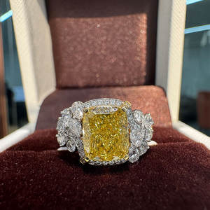 VOAINO イエローダイヤモンドジュエリー製造 18Kゴールドセット イエローダイヤモンドジュエリー加工 イエローダイヤモンドリング - Product Image 1