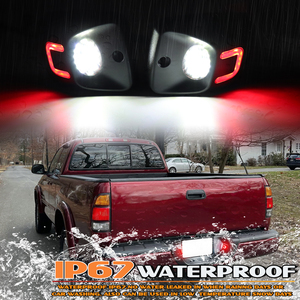 Tacoma 95-04 92-8 T100, luces LED para matrícula, lámpara trasera blanca y roja para camioneta, 2 uds., luces traseras con número de licencia - Product Image 2