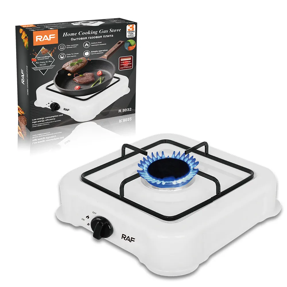 Gas Stove Gas Cooktop Single Burner Portable Home Cooking Use Easy Clean  Gas Stove Top White